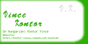 vince kontor business card